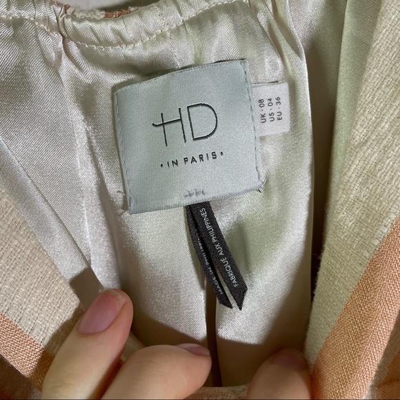 SOLD 9/6 live HD in Paris Blushing Rococo Pink Striped Tank - Picture 2 of 12